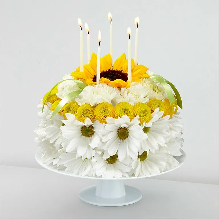 Birthday Smiles Floral Cake