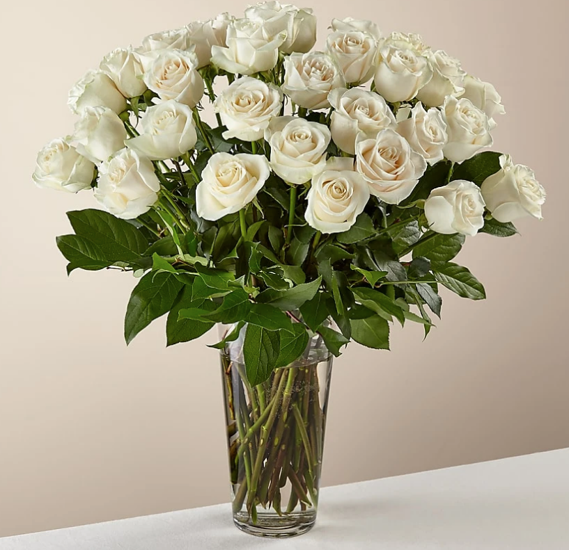 Long Stem White Rose Bouquet