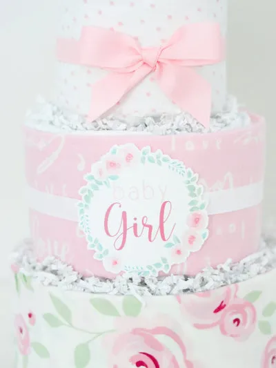 Rose Diaper Cake - Image 3